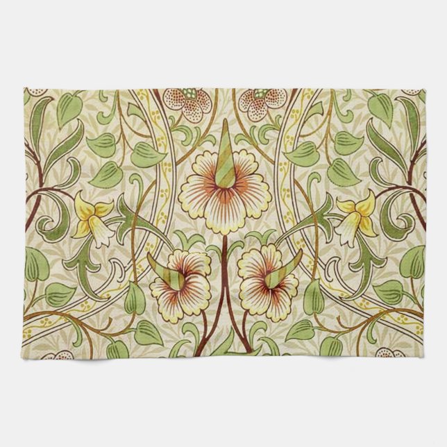 William Morris Daffodil Classic Flower Tapet Kökshandduk (Horisontell)