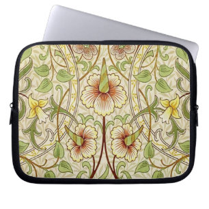 William Morris Daffodil Classic Flower Tapet Laptop Sleeve
