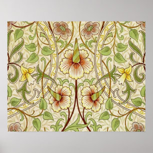 William Morris Daffodil Classic Flower Tapet Poster