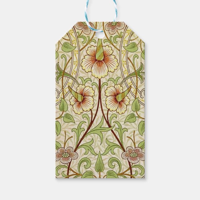 William Morris Daffodil Classic Flower Tapet Presentetikett (Framsidan)