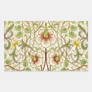 William Morris Daffodil Classic Flower Tapet Rektangulärt Klistermärke