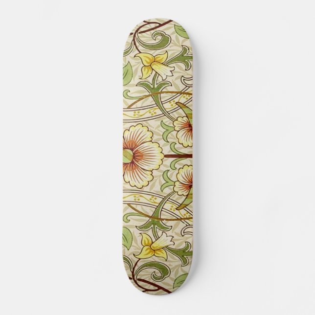 William Morris Daffodil Classic Flower Tapet Skateboard Bräda 20,5 Cm (Framsida)