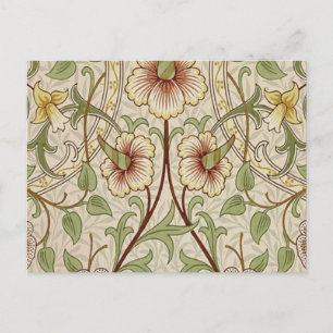 William Morris Daffodil Classic Flower Tapet Vykort