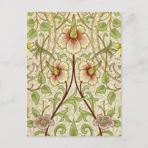 William Morris Daffodil Classic Flower Tapet Vykort