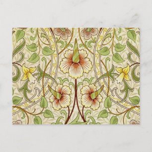 William Morris Daffodil Classic Flower Tapet Vykort