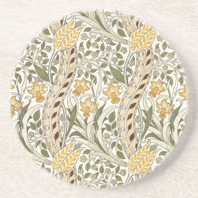 William Morris Daffodil Garden Flower Classic Bota Underlägg (Framsidan)