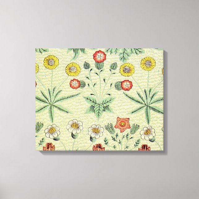 William Morris Daisy Blommigt Tapet Mönster Canvastryck (Framsida)