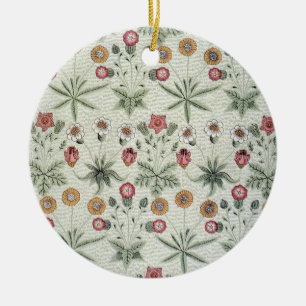 William Morris Daisy Blommigt Tapet Mönster Julgransprydnad Keramik