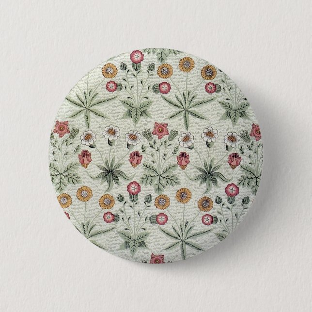 William Morris Daisy Blommigt Tapet Mönster Knapp (Framsida)