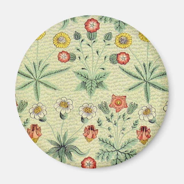 William Morris Daisy Blommigt Tapet Mönster Magnet (Framsidan)