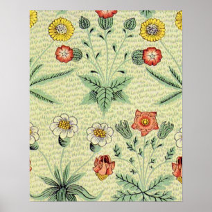 William Morris Daisy Blommigt Tapet Mönster Poster