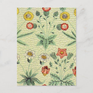 William Morris Daisy Blommigt Tapet Mönster Vykort