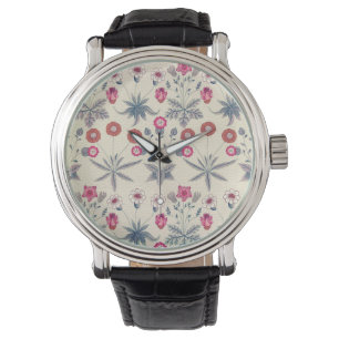 William Morris Daisy Blommönster Red Orange Armbandsur