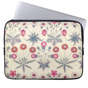 William Morris Daisy Blommönster Red Orange Laptop Fodral