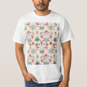 William Morris Daisy Blommönster Red Orange T Shirt