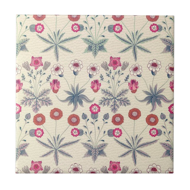 WILLIAM MORRIS "DAISY" CERAMIC TILE KAKELPLATTA (Framsidan)