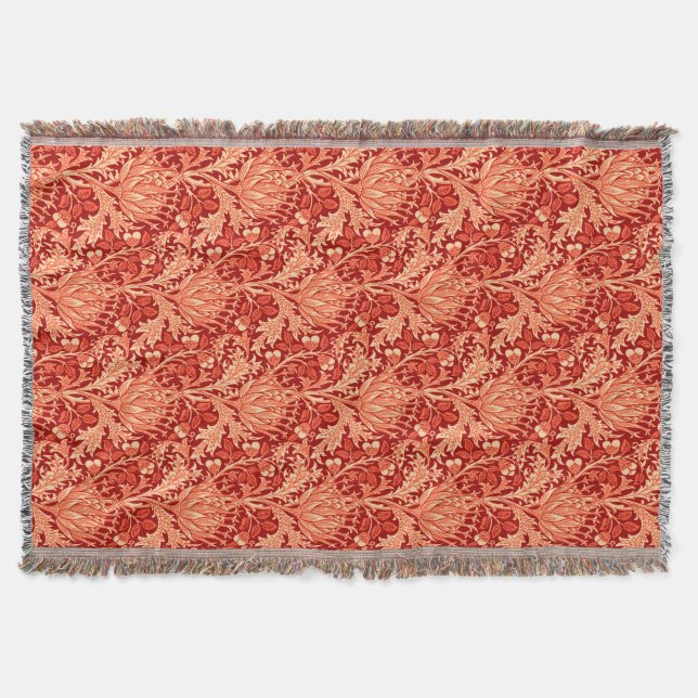 William Morris Damask, Deep Orange Filt (Framsidan)