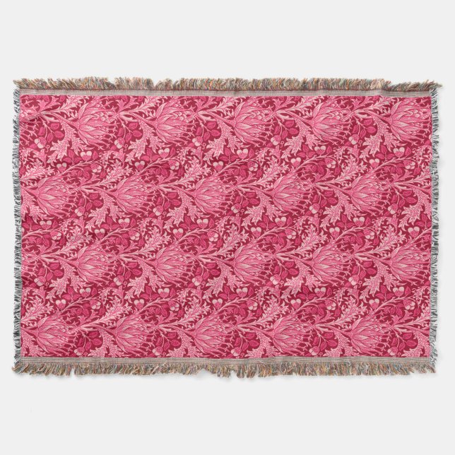 William Morris Damask, Fuchsia Rosa Filt (Framsidan)