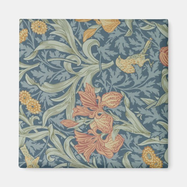 William Morris Decorative Art Iris Mönster Magnet (Framsidan)