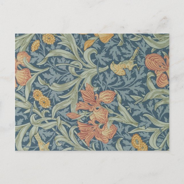 William Morris Decorative Art Iris Mönster Vykort (Framsida)