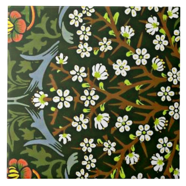 William Morris Design, Blackthorn Kakelplatta (Framsidan)
