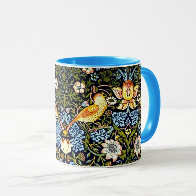 William Morris design, Strawberry Thief Mugg (Framsida höger)