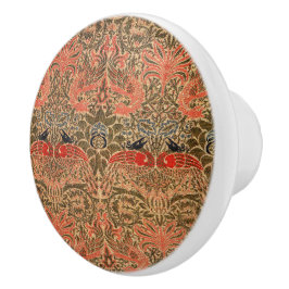William * Morris Dragon och Peacock Ceramic Knob Knopp