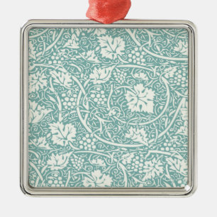 William Morris druvmönster teal turkos Julgransprydnad Metall