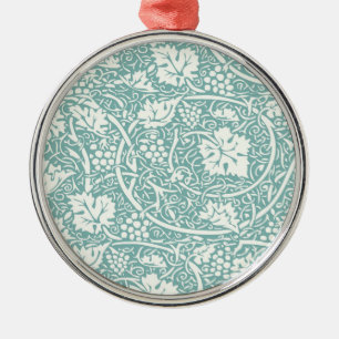 William Morris druvmönster teal turkos Julgransprydnad Metall