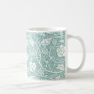 William Morris druvmönster teal turkos Kaffemugg