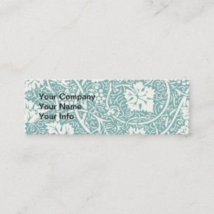 William Morris druvmönster teal turkos Mini Visitkort