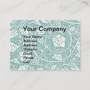 William Morris druvmönster teal turkos Visitkort