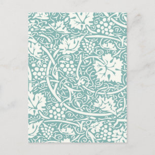 William Morris druvmönster teal turkos Vykort