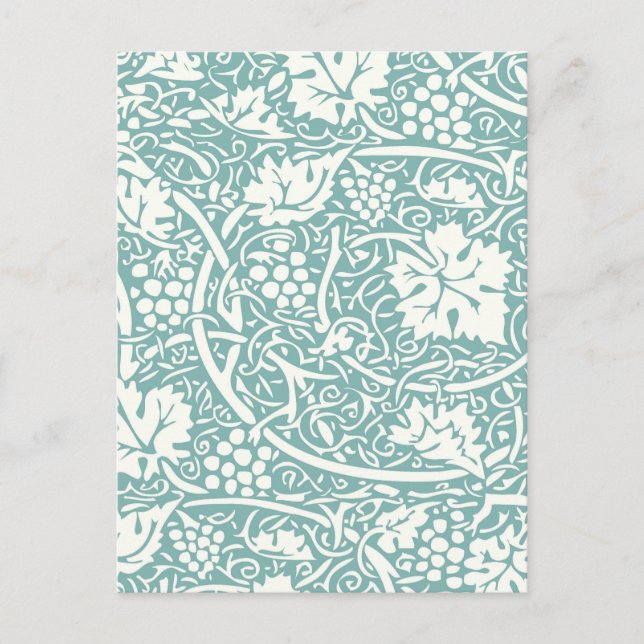 William Morris druvmönster teal turkos Vykort (Framsida)