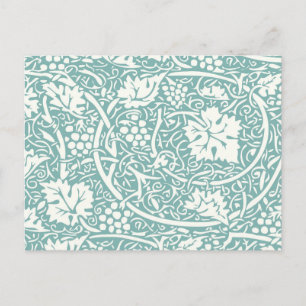 William Morris druvmönster teal turkos Vykort