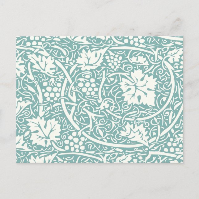 William Morris druvmönster teal turkos Vykort (Framsida)