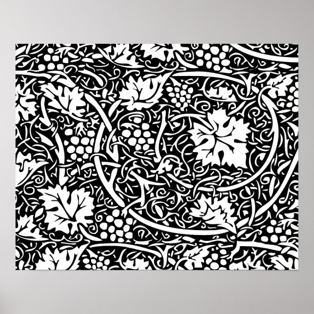 William Morris druvmönstrat tapet Poster (Framsidan)