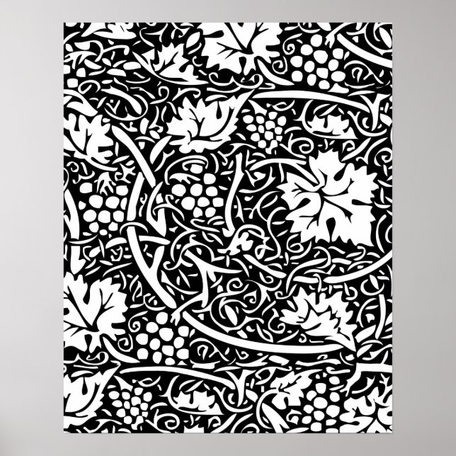 William Morris druvmönstrat tapet Poster (Framsidan)