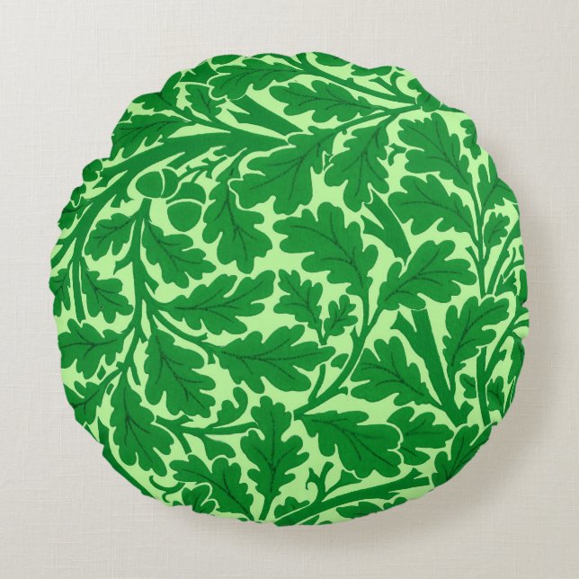 William Morris Ekblad, smaragdgrön Rund Kudde (Framsidan)