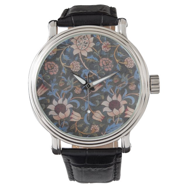 William Morris Evenlode-mönster: Vintage Moody Armbandsur (Framsida)