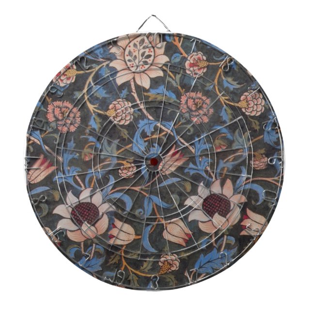 William Morris Evenlode-mönster: Vintage Moody Darttavla (Framsidan)