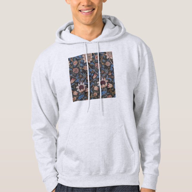 William Morris Evenlode-mönster: Vintage Moody Hoodie (Framsida)