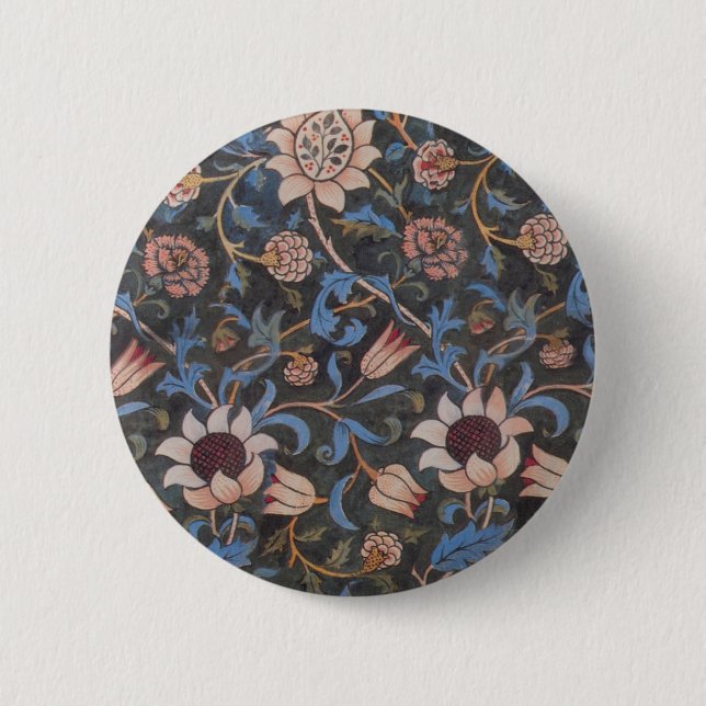 William Morris Evenlode-mönster: Vintage Moody Knapp (Framsida)