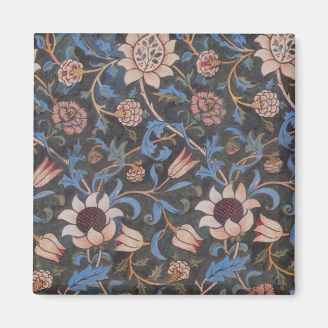 William Morris Evenlode-mönster: Vintage Moody Magnet (Framsidan)