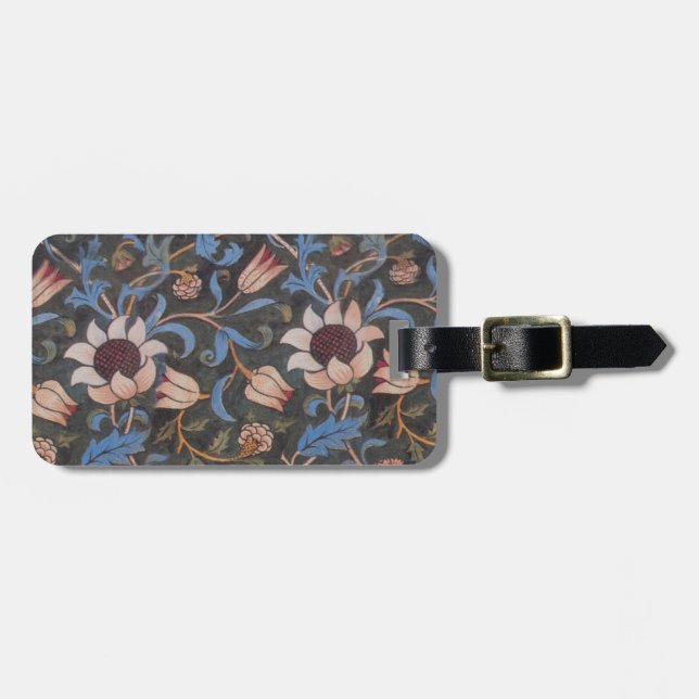 William Morris Evenlode Textile Blommigt Art Bagagebricka (Horisontell Framsida)