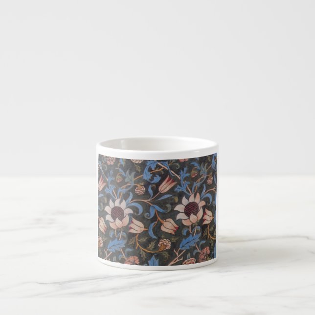 William Morris Evenlode Textile Blommigt Art Espressomugg (Framsidan)