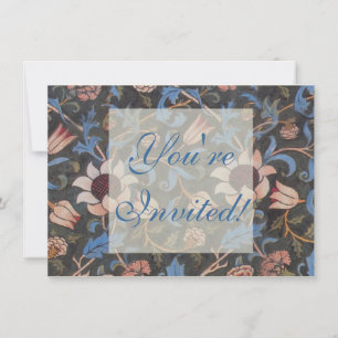 William Morris Evenlode Textile Blommigt Art Inbjudningar