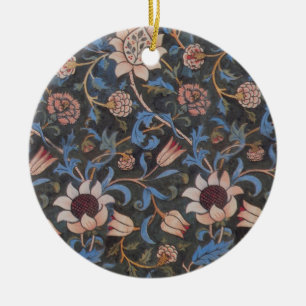 William Morris Evenlode Textile Blommigt Art Julgransprydnad Keramik