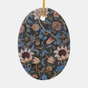 William Morris Evenlode Textile Blommigt Art Julgransprydnad Keramik