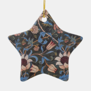 William Morris Evenlode Textile Blommigt Art Julgransprydnad Keramik